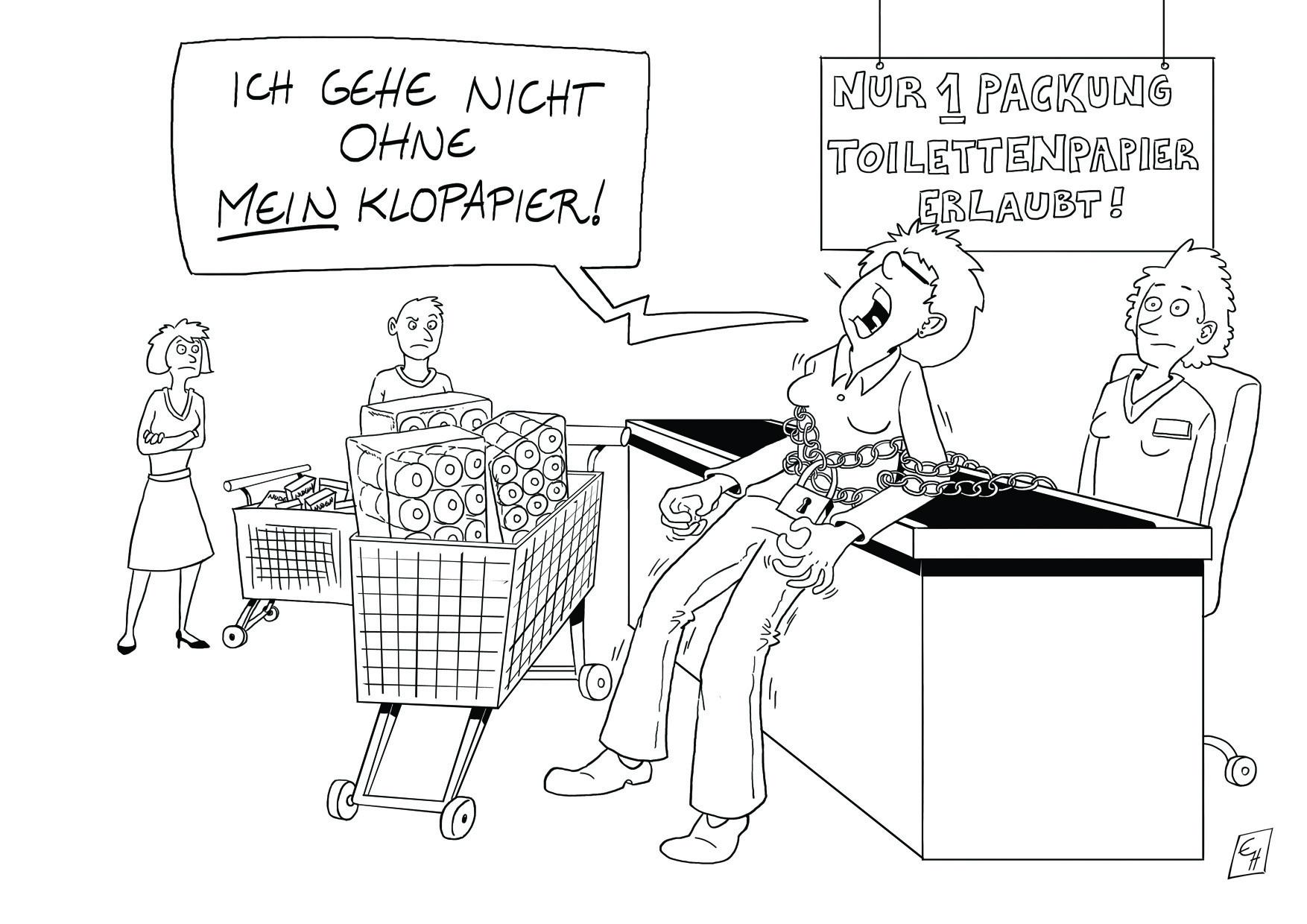 Corona Einkauf Klopapier 150