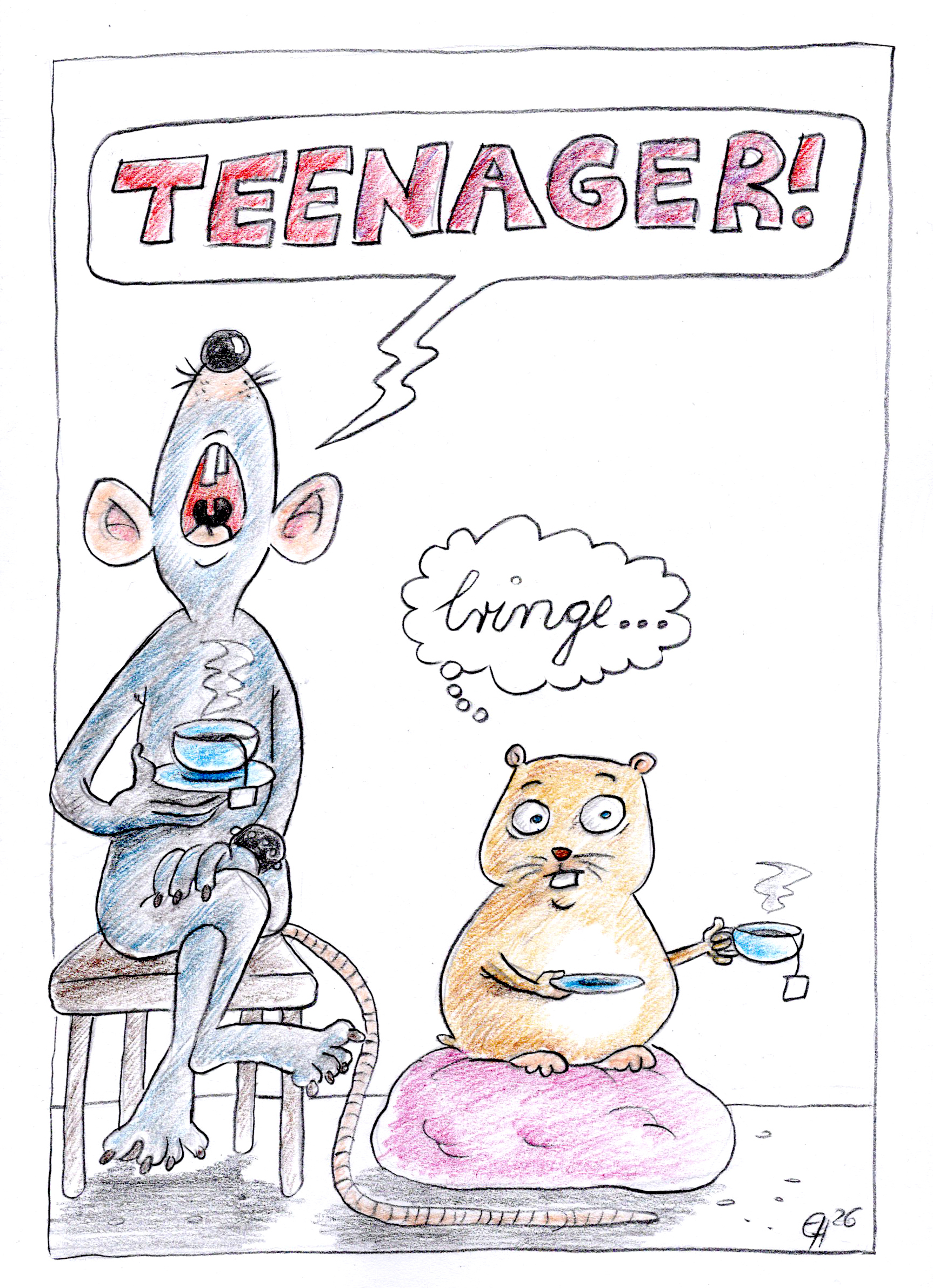 Cartoon Geburtstagskarte